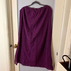 XL Eddie Bauer Purple Patterned Maxi Skirt